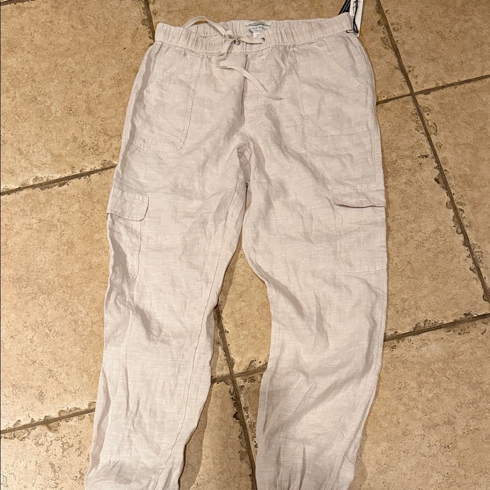 Women's Relaxed Fit Drawstring Pants - Cream